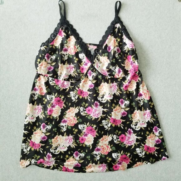 Torrid Satin Babydoll Y2K Lace Trim Floral Slip Dress Fairy Grunge Whimsigoth 2X - Picture 2 of 11